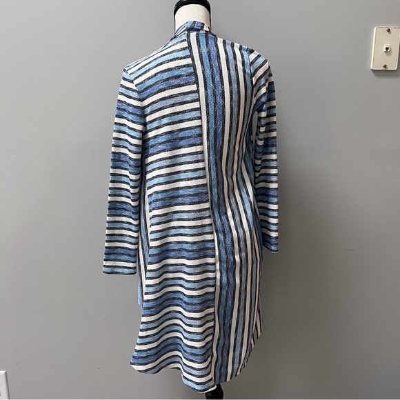 Anthropologie Sunday in Brooklyn Blue white and black striped Cardigan XS - Picture 6 of 10